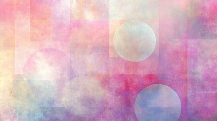 Aufkleber - Soft Colorful Abstract Background with Circles and Textures
