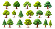© mrpixel - vector set of trees