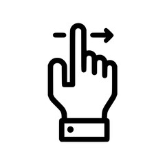 Poster - Hand Gesture Indicating Swipe Action on Digital Device  