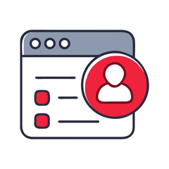 Poster - User profile icon in a web interface design  