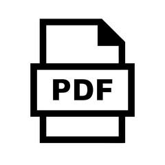 Aufkleber - Minimalist PDF vector icon with sharp lines, scalable for any use—web, apps, or branding.