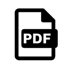 Aufkleber - PDF file icon in vector format, perfect for enhancing download buttons or document pages.