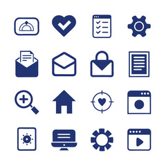 Poster - Collection of Essential Web and App Icon Symbols