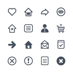 Poster - Collection of Line Style UI and UX Icons