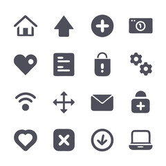 Poster - Hand Drawn Essential UI Icons Collection Vector Set