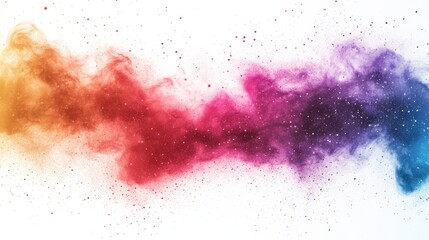 Poster - Colorful abstract cosmic nebula with vibrant hues and sparkling stars in a dreamy background