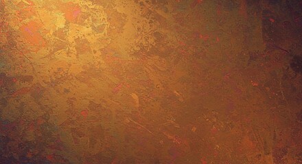 Poster - A brown wall with a lot of texture and a few spots of red