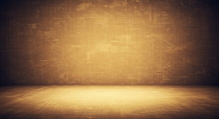 Poster - A large empty room with a tan wall