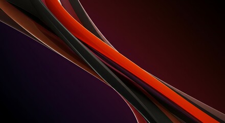 Poster - A black and red striped background with a red line