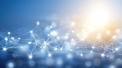 Poster - Global Network Connections: Abstract Digital Landscape