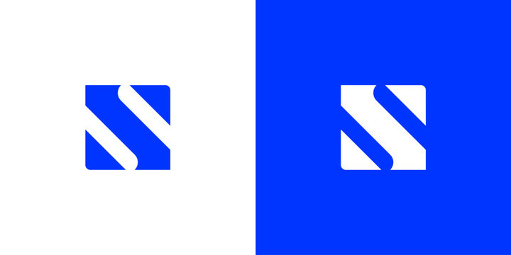 S logo design, Letter S logo design, Technology logo design template