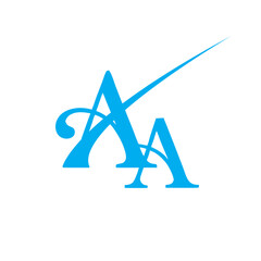 Poster - AA Letter Logo Design. AA Creative letter logo design vector, AA Letter Initial Logo Design. AA monogram Logo Unique Concept Vector.
