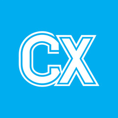 Poster - CX Letter Logo Design. CX Creative letter logo design vector, CX Letter Initial Logo Design. CX monogram Logo Unique Concept Vector.
