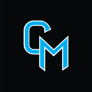 CM Letter Logo Design. CM Creative letter logo design vector, CM Letter Initial Logo Design. CM monogram Logo Unique Concept Vector.