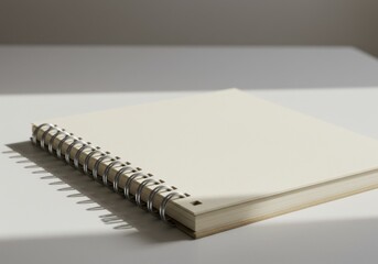 Wall Mural - Spiral notebook close up view isolated on white background