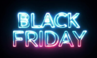Poster - Dynamic Black Friday Text Featuring Bold Sans Serif Font Style made with Generative AI technology