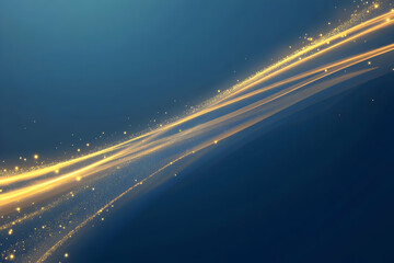 Poster - Blue background with diagonal golden lines