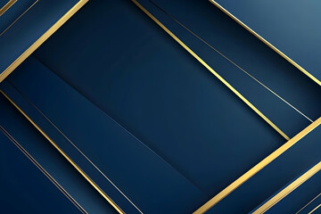 Poster - Blue background with diagonal golden lines