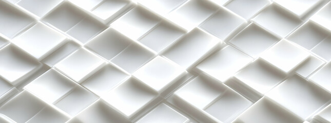 Poster - White background with white squares