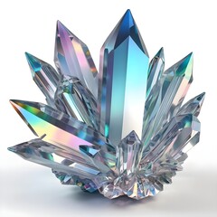 Wall Mural - Iridescent Crystal Cluster