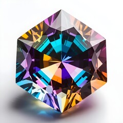 Wall Mural - Hexagonal Multicolored Gemstone