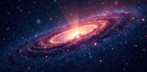 sparkling starlight in the vastness of space on a dark canvas, light, cosmos