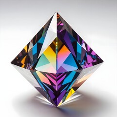 Wall Mural - Rainbow Crystal Pyramid
