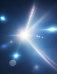 Wall Mural - abstract blue background with rays - abstract blue background with light flashes - Generative AI