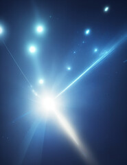 Wall Mural - blue abstract background - abstract blue background with light flashes - Generative AI