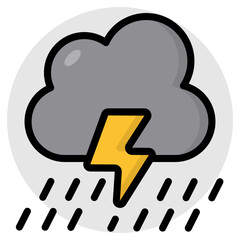 creative design icon of thunderstorm