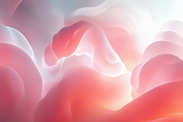 Poster - Soft abstract swirls with pastel colors in a serene and dreamlike composition