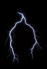 Aufkleber - lightning bolts illuminate night sky raw power and beauty of nature energy