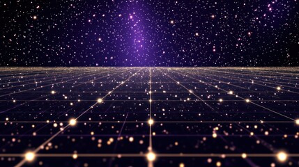Poster - Celestial Grid: A Cosmic Network of Stars and Light
