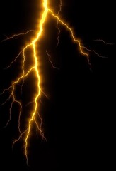 Aufkleber - golden lightning against stark black backdrop illustrating raw power and electrical discharge
