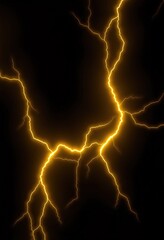 Poster - patterns of vibrant yellow electricity illuminate stark black backdrop powerful and mesmerizing