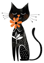  PNG  Cat animal mammal pet.