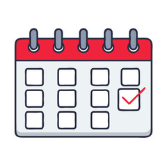 Poster - Calendar icon with checked date illustrating task completion  