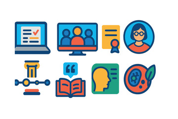 Poster - Set of icons for a computer screen