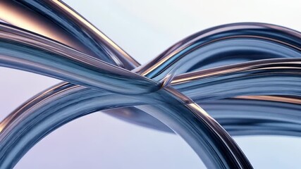 Aufkleber - metallic perfect stream flowing and creating a dynamic abstract background and elegant design, Smooth for modern and futuristic projects video 4k