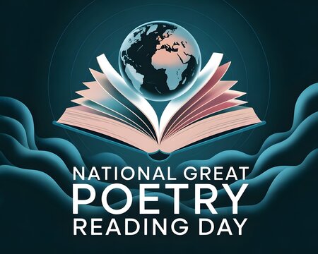 National Great Poetry Reading Day with Literary Elements. A captivating image celebrating National Great Poetry Reading Day.