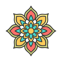 Poster - Downloadable floral pattern graphic element for creative projects and artistic endeavors online, mandala vector design