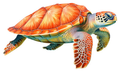 Wall Mural - png sea turtle reptile drawing animal.