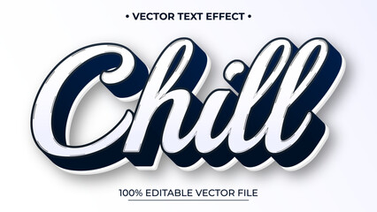 Poster - Editable text style effect - Chill text in grunge minimalistic style theme