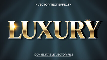 Poster - Luxury text gold luxury editable text effect style