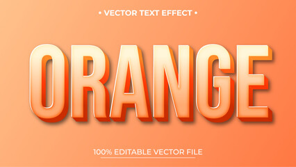 Poster - 3D Orange Text effect, Editable text