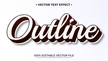 Poster - Editable text style effect - Outline text in grunge minimalistic style theme