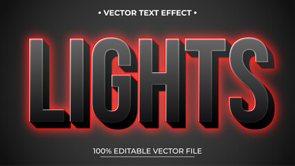Poster - Glowing red light background text effect. Editable text effect