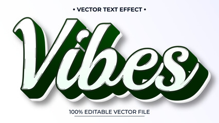 Poster - Editable text style effect - Vibes text in grunge minimalistic style theme