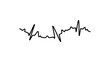 © OMIA - Atrial fibrillation symbol, black isolated silhouette