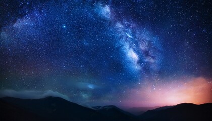 night sky with stars and nebula